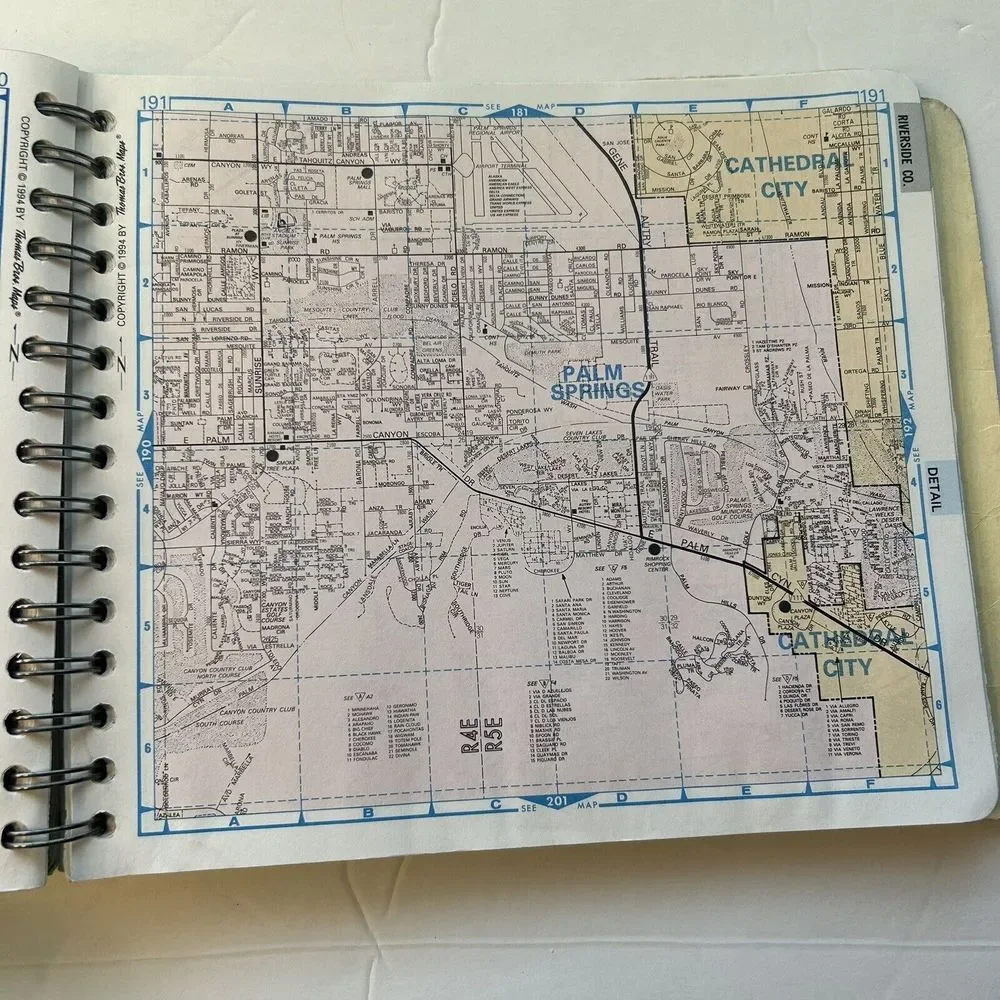1995 San Bernardino Riverside counties California thomas guide street atlas